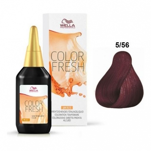 Оттеночные красители:  Wella Professionals -  Color Fresh Acid: Оттеночная краска 5/56 Рубин (75 мл) Wella Professionals (75 мл)