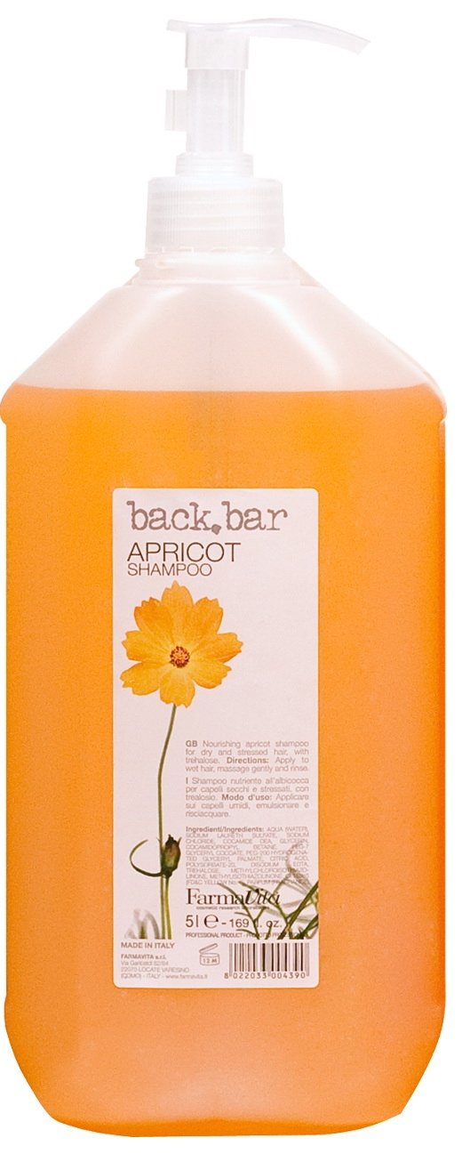 Шампуни для волос:  FarmaVita -  Шампунь абрикос Back Bar Apricot Shampoo (5000 мл)