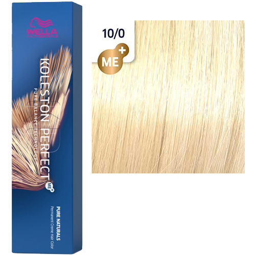 Профессиональные краски для волос:  Wella Professionals -  Краска для волос KOLESTON PERFECT ME+ 10/0 ЯРКИЙ БЛОНД PURE NATURALS  (80 мл)